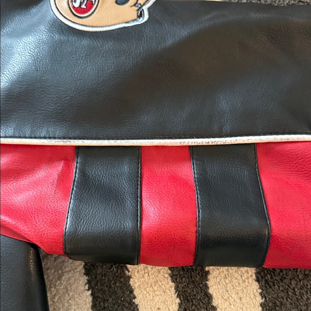 NFL Black and Red Bomber Jacket - Picture 15 of 17
